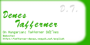 denes tafferner business card